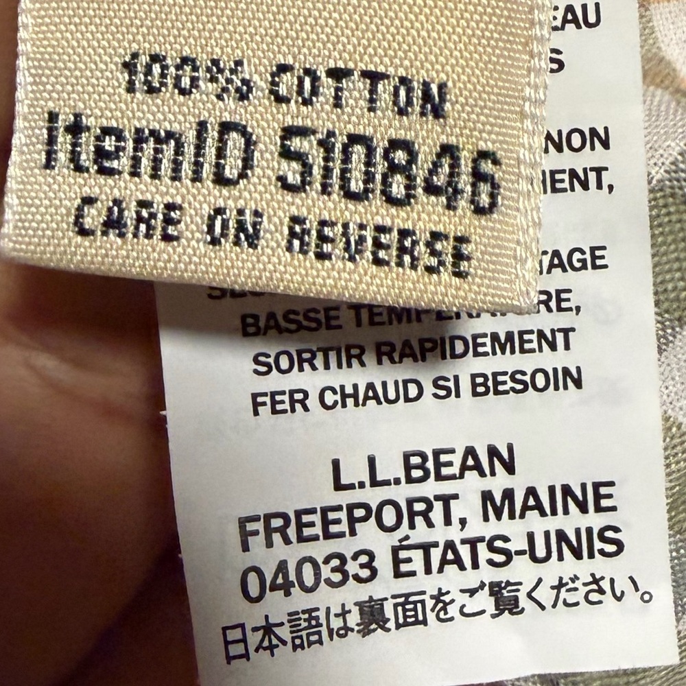 L.L. Bean seersucker Checkered Shirt. - Picture 4 of 6